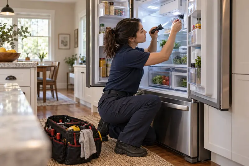 Appliance repair technician: refrigerator repair