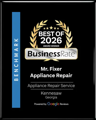 BusinessRate Best of 2026 award for Mr. Fixer Appliance Repair